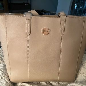 Joy Mangano Travel Collection Leather Travel Tote